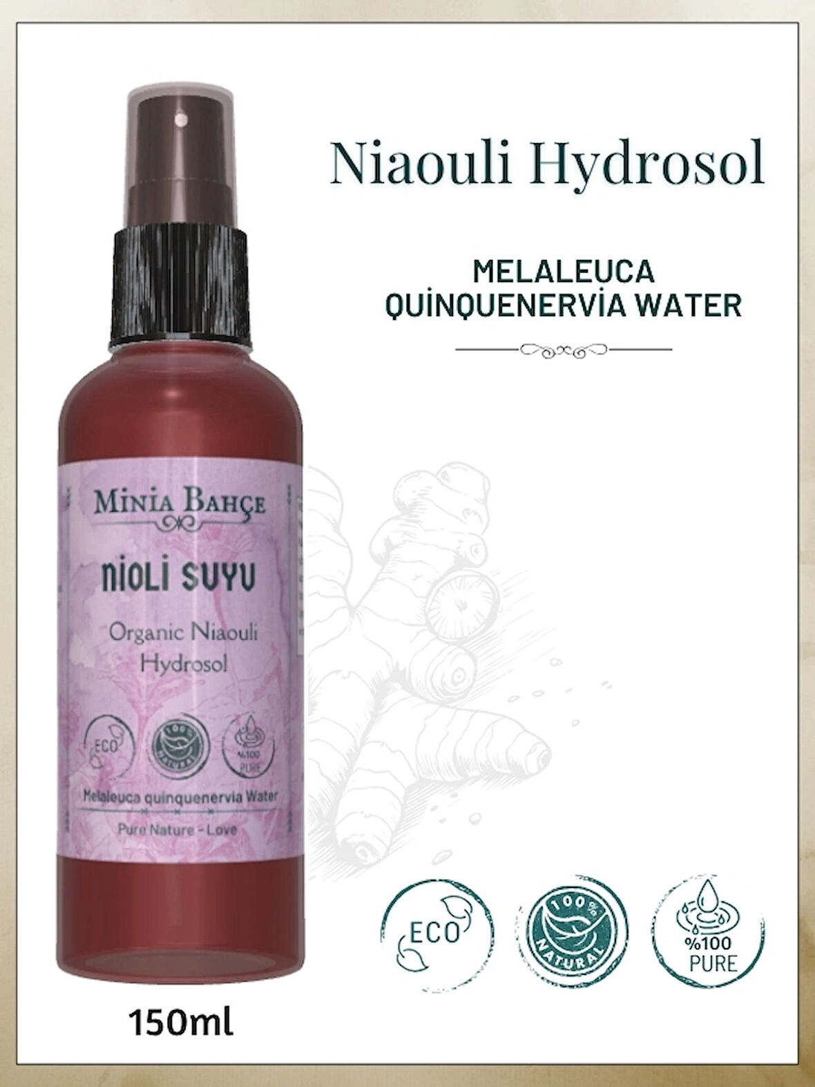 Organik Nioli Suyu -%100 Doğal Hidrosol, 150ml