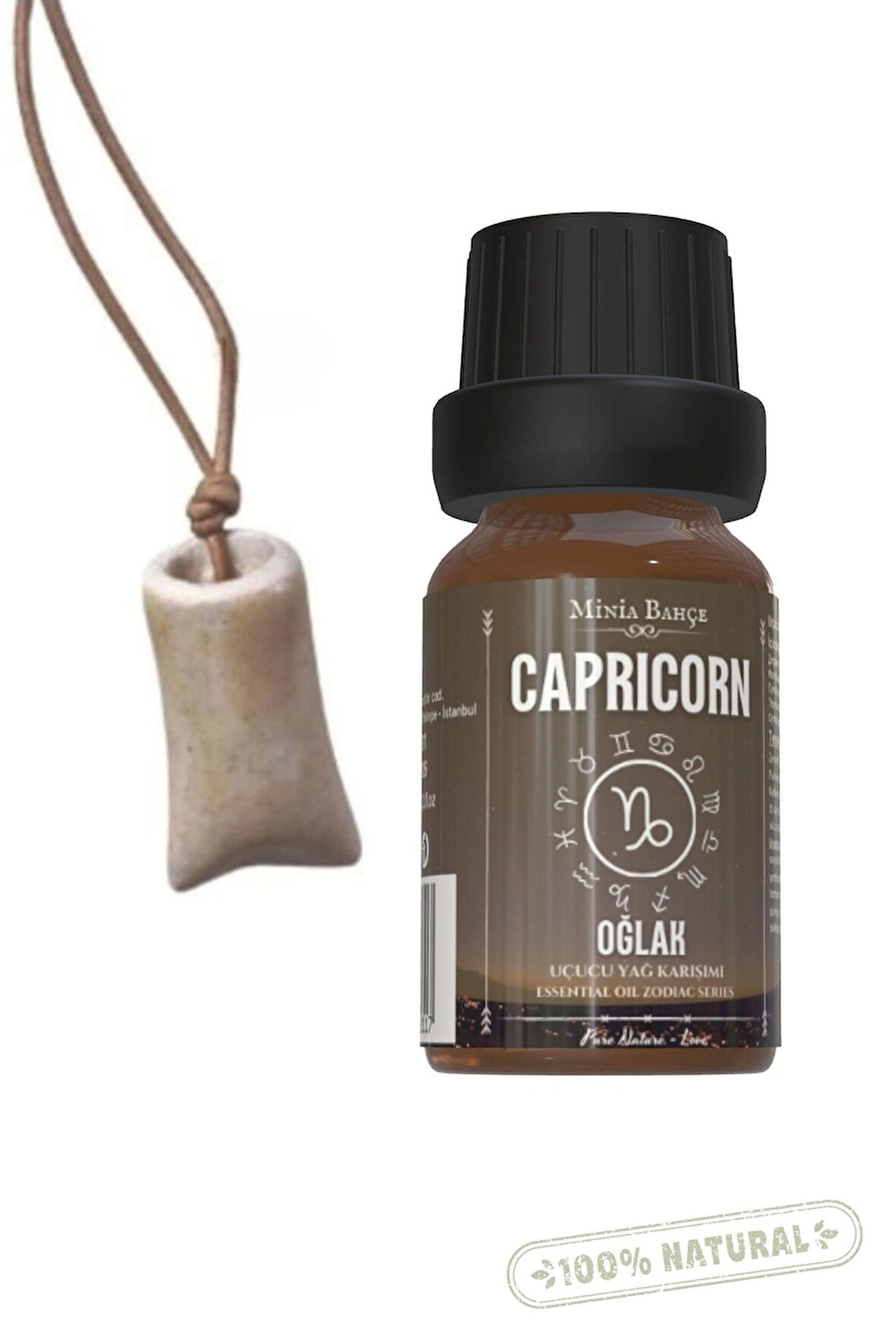 Oğlak Burcu - Capricorn, Uçucu Yağ Karışımı, 10ml & Koku Hazneli Kolye02