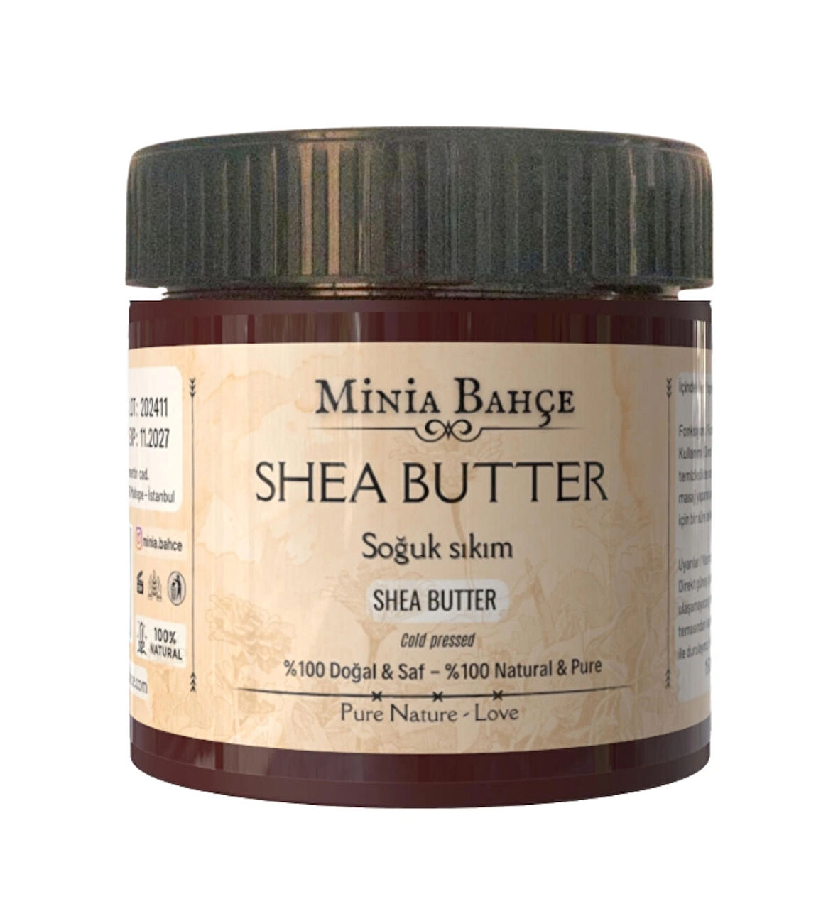 150ml Soğuk Sıkım Shea Butter (KARİTE) Yağı , %100 Doğal & Saf