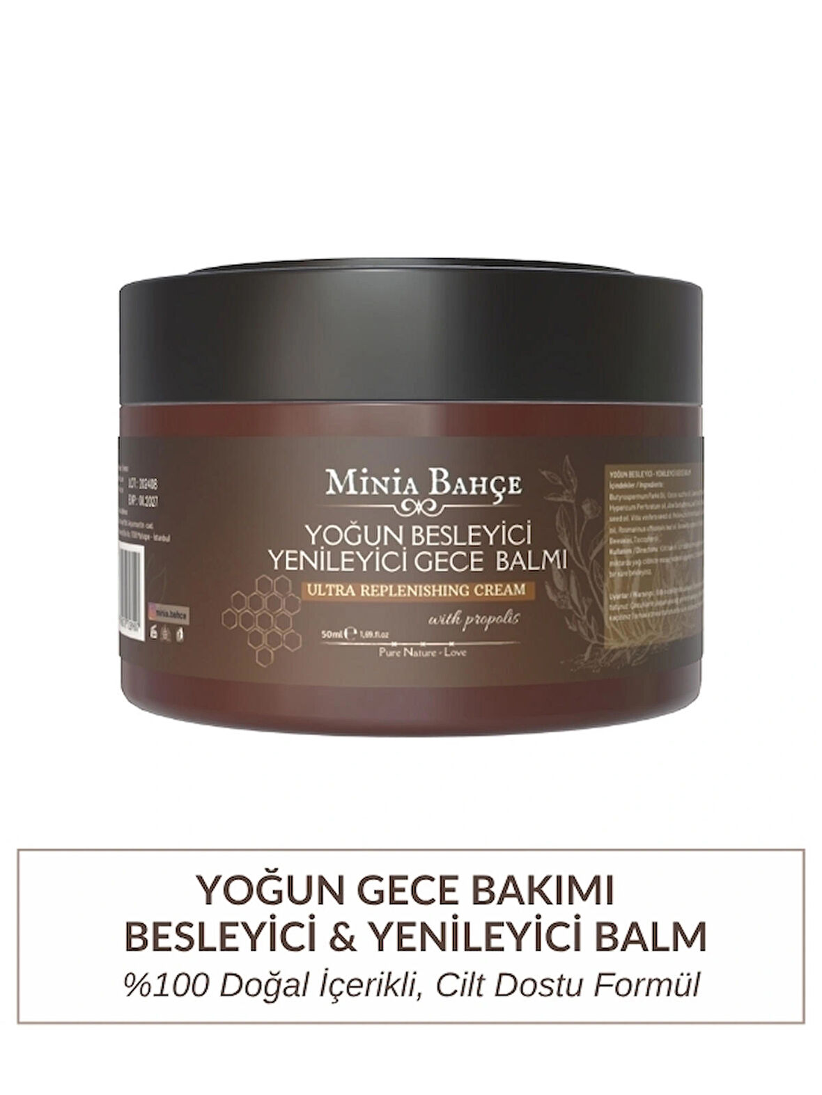 Yoğun Besleyici & Yenileyici Gece Balmı, %100 Doğal Ve Katkısız, 50ml