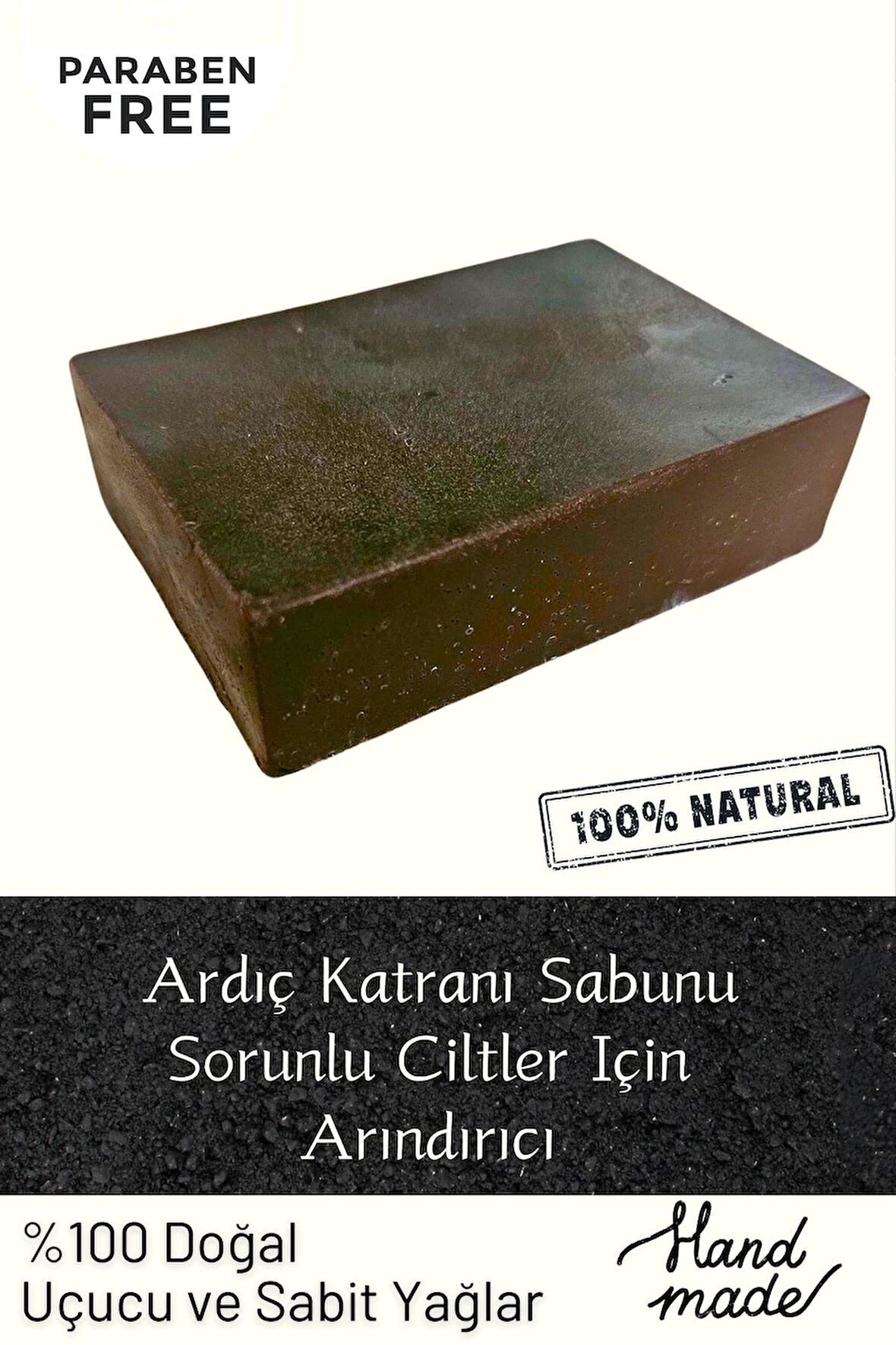 Ardıç Katranlı, Cilt Sorunlarına Karşı Etkili Doğal, El Yapımı Sabun, 115gr