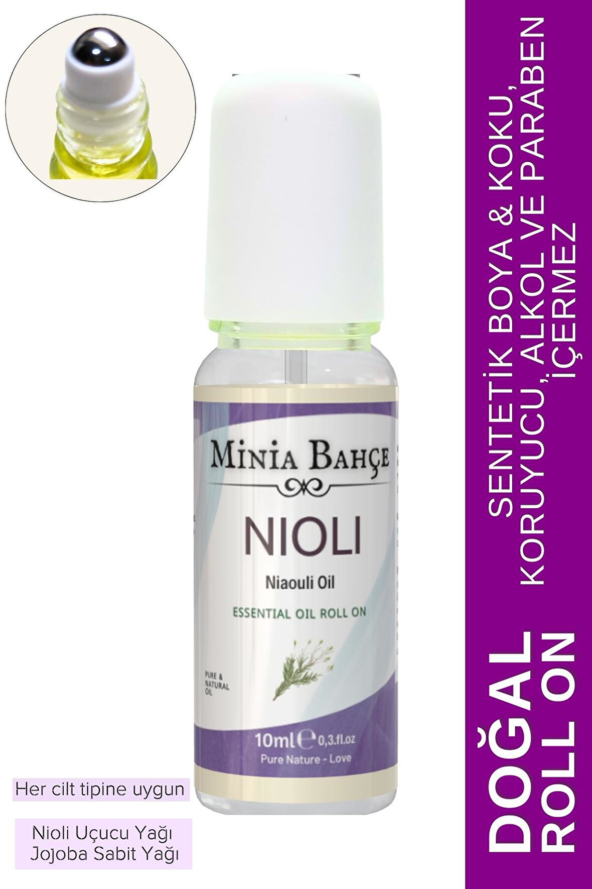 Doğal Roll on, Nioli Uçucu Yağı, Jojoba yağı. 10ml