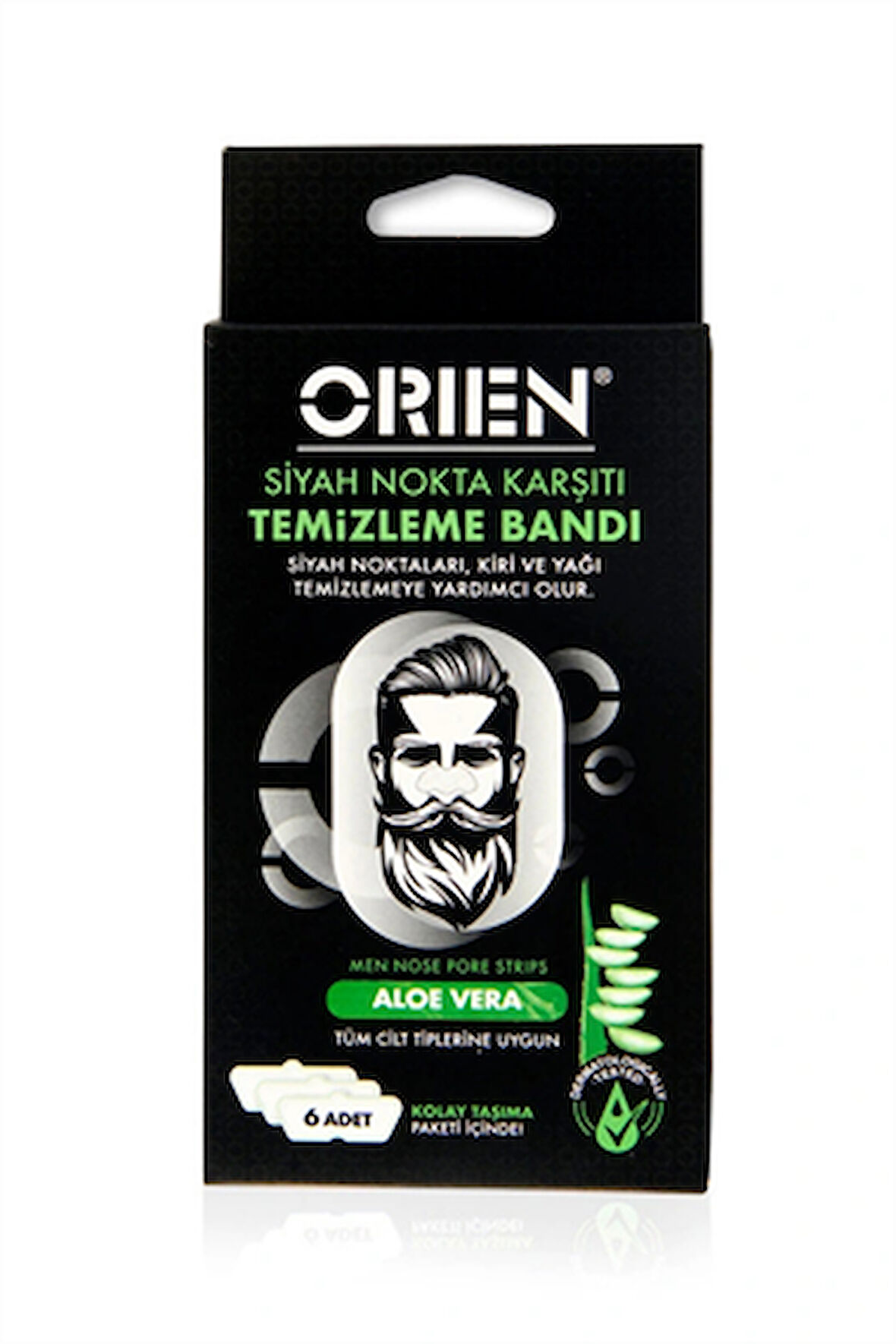 Erkeklere Özel Siyah Nokta Karşıtı Temizleme Bandı 6'lı