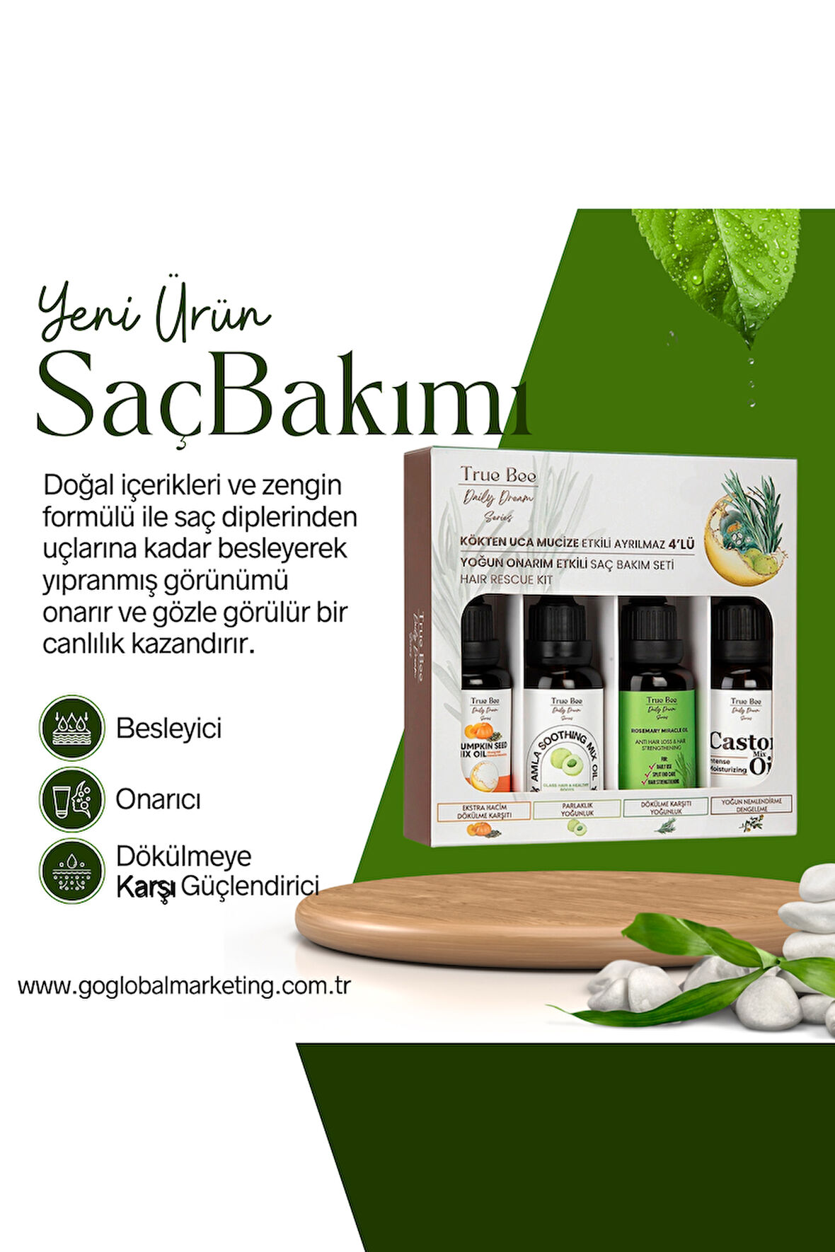Güçlü Mucizevi Saç Bakım Yağı Seti | Saç ve Cilt İçin Besleyici Bakım Yağı | Anneler Günü Özel Hediye Seçeneği