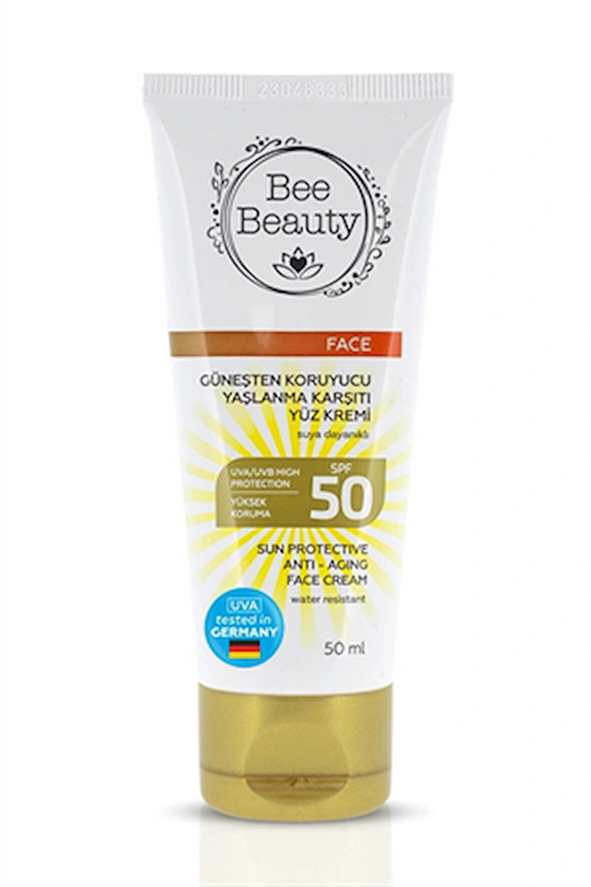 Bee Beauty SPF 50 Güneşten Koruyucu Yaşlanma Karşıtı Yüz Kremi – Anti-Aging Etkili Yüksek Koruma, 50 ml