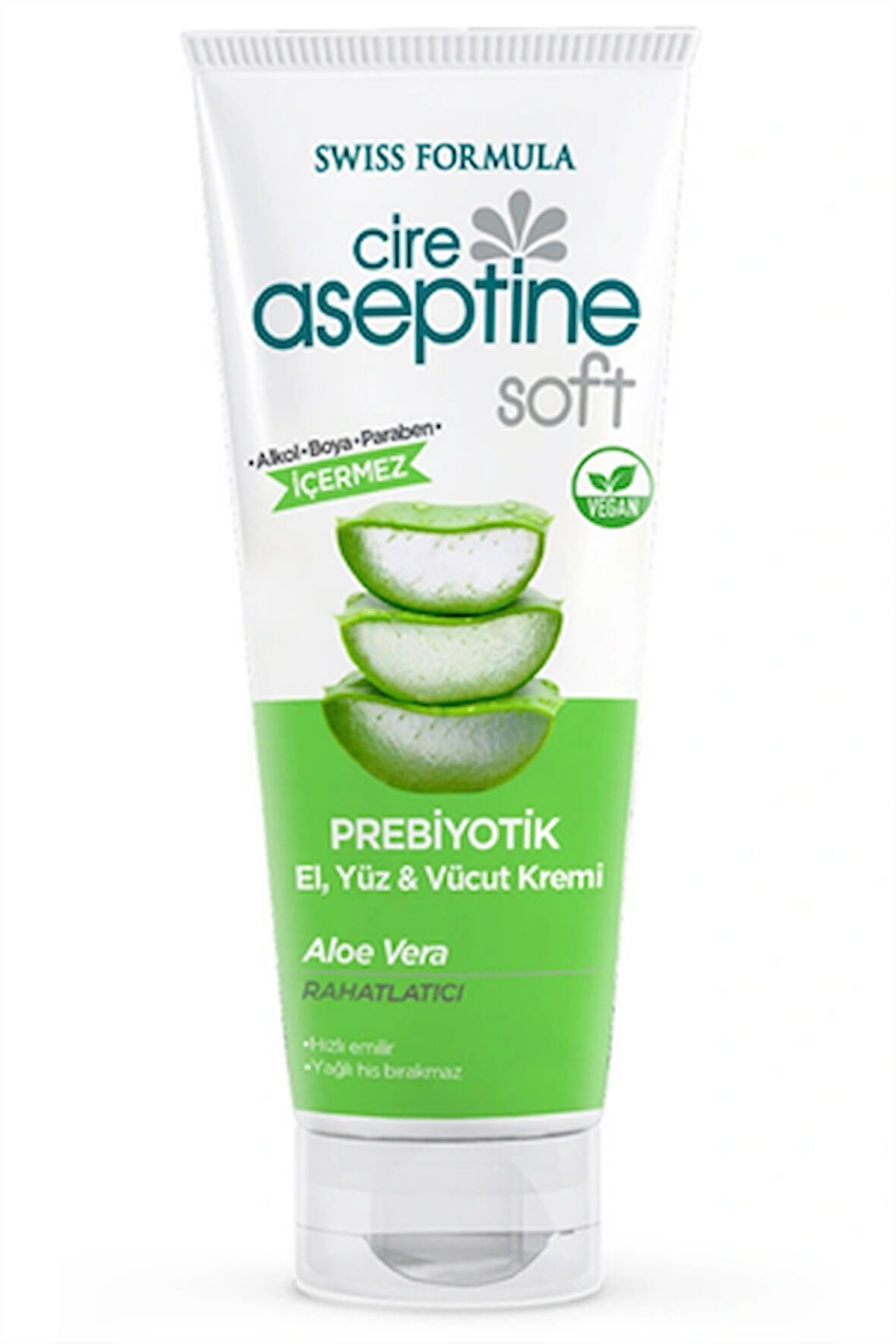 Cire Aseptine Soft Aloe Vera Özlü Prebiyotikli Rahatlatıcı ve Besleyici Krem – 75 ml