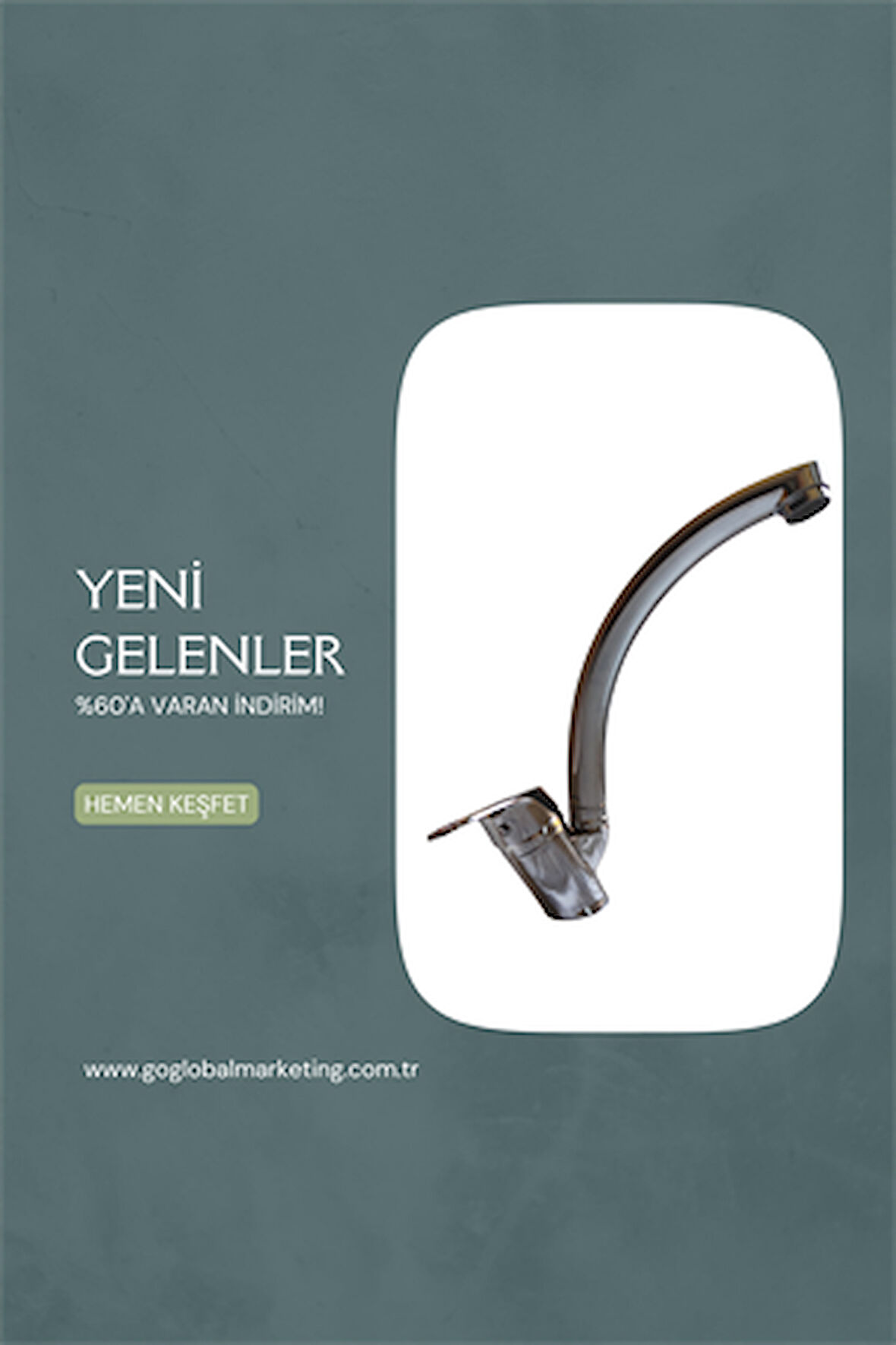 360° Döner Borulu Evye Bataryası – Paslanmaz Gövde, Su Tasarruflu, Şık ve Dayanıklı Mutfak Musluğu