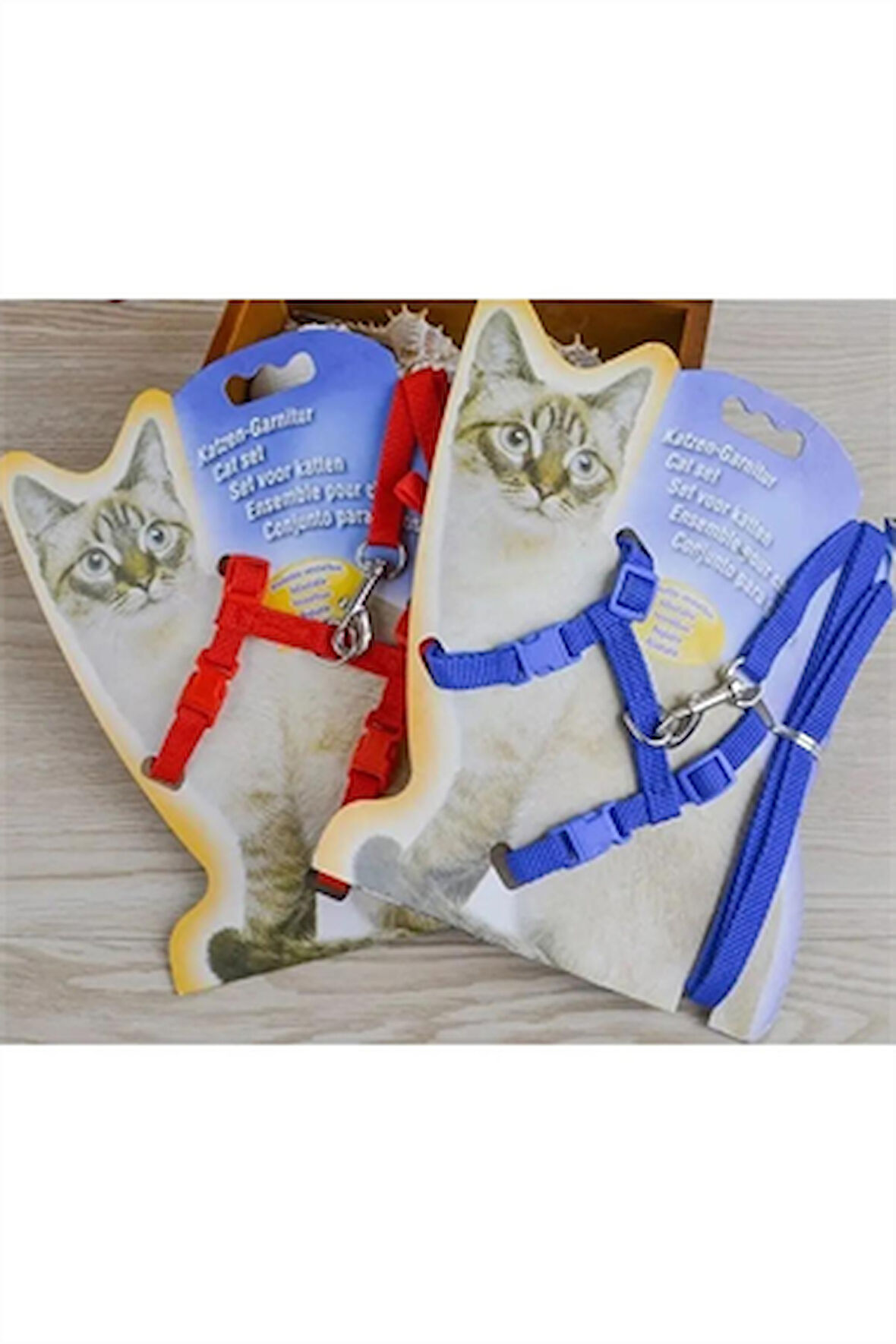 Ayarlanabilir Kedi Boyun ve Göğüs Gezdirme Tasması Renkli