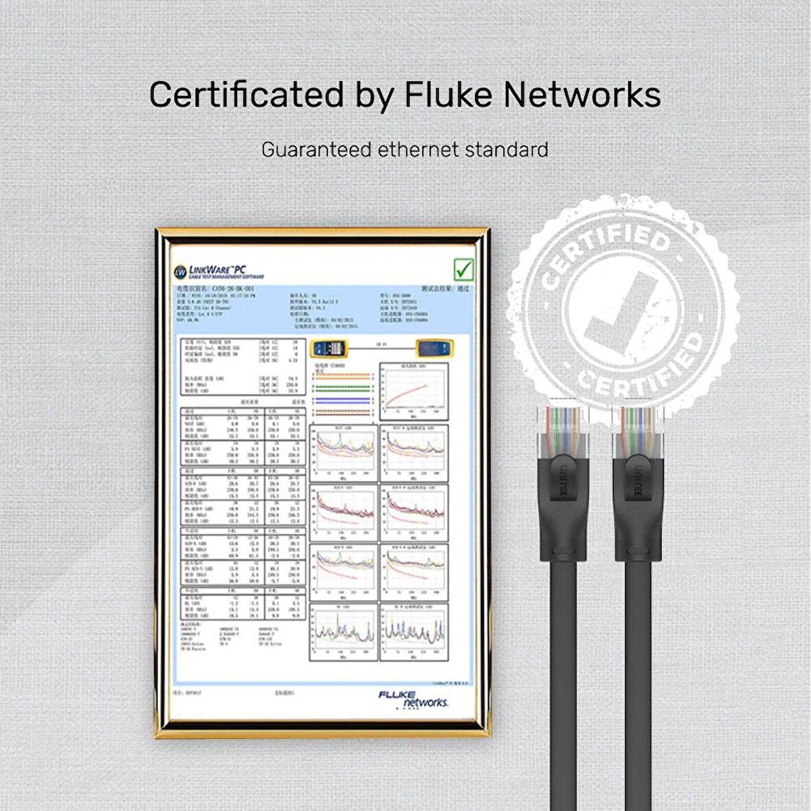 UNITEK CAT6 PATCH KABLO 20MT FLAT 1GBPS, SİYAH (C1815GBK)