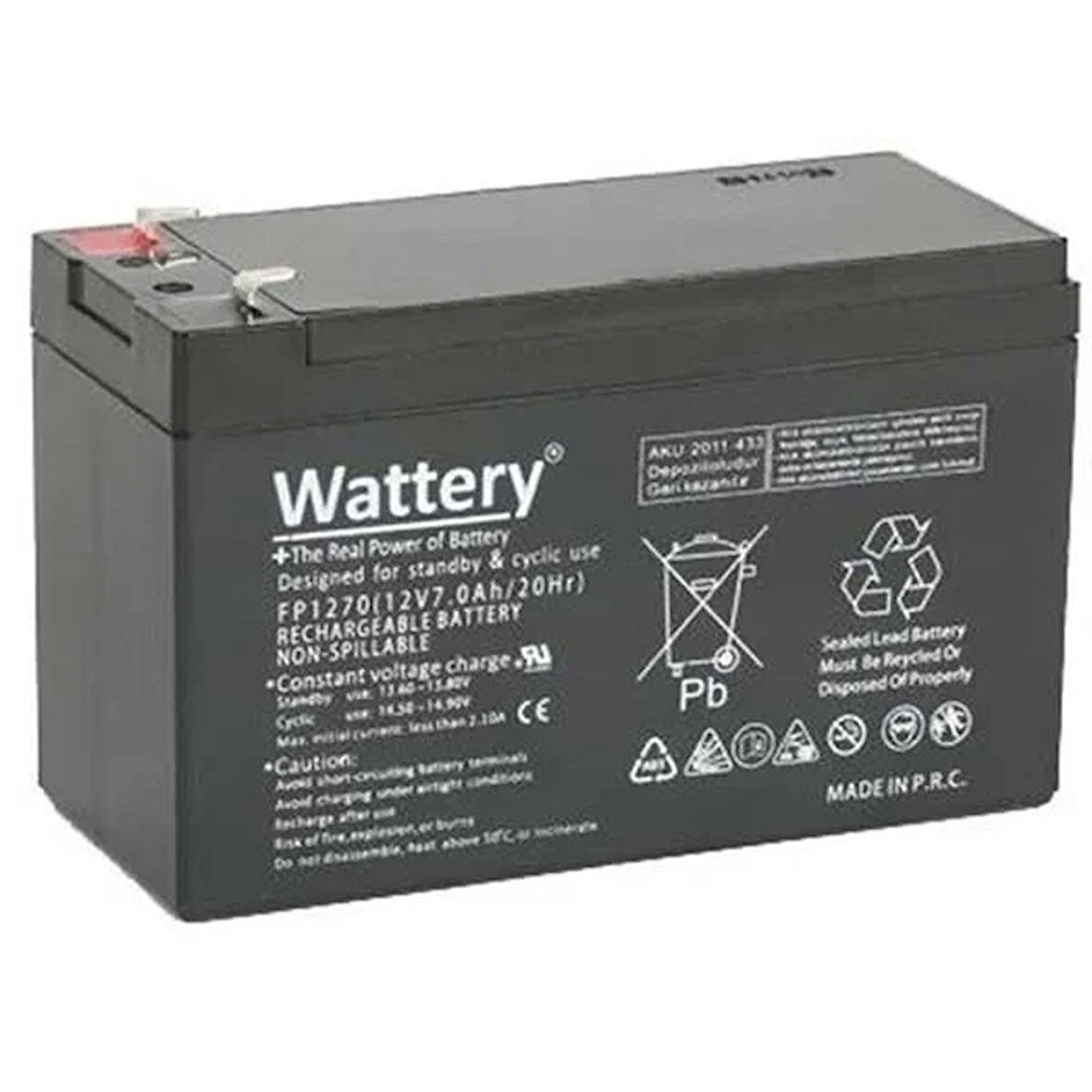YLD 12v 7amper MYA-127 Kuru Tip Akü