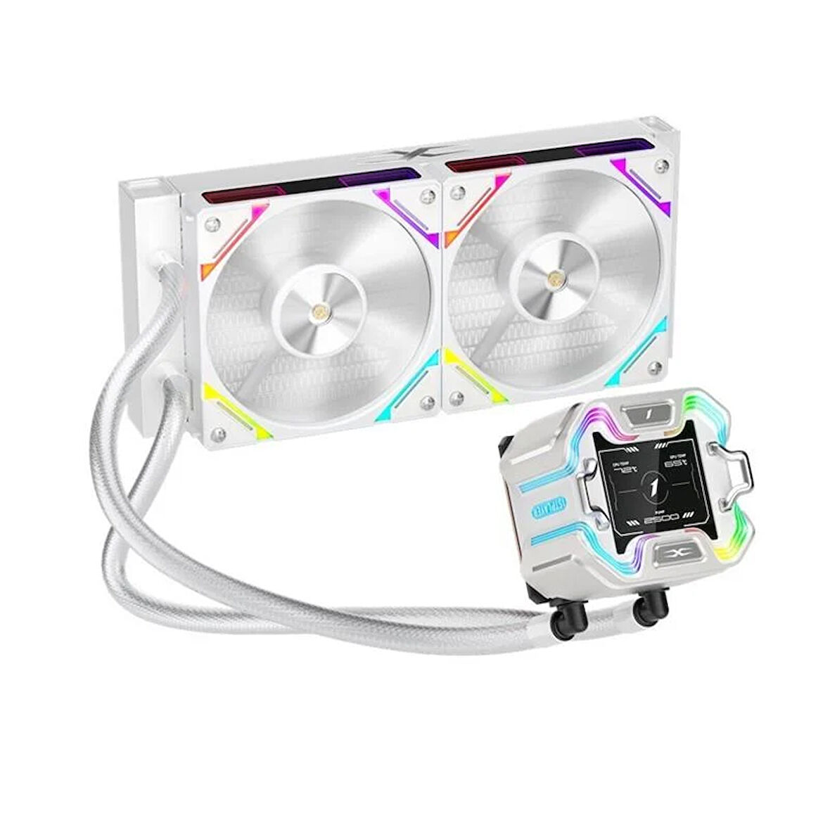 1ST PLAYER X STARSHIP 240MM BEYAZ ARGB IPS 2.4" DİJİTAL EKRANLI AM5,AM4/LGA 1851, LGA 1700 PREMIUM İŞLEMCİ SIVI SOĞUTUCU