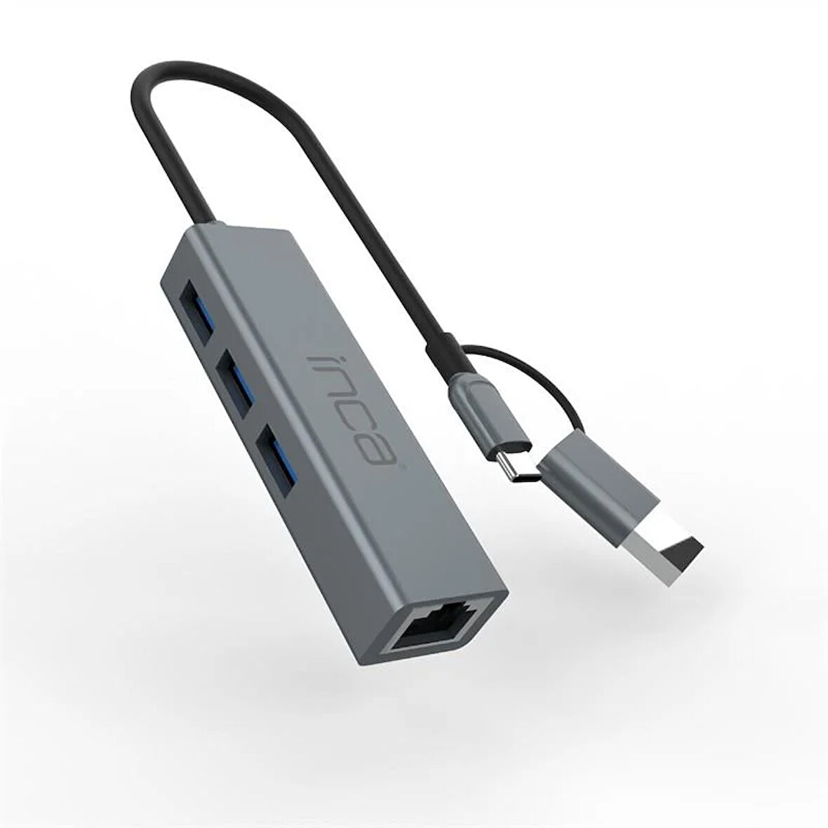 INCA IUTP-03T USB HUBX3 USB 3.0 10 GBPS+ETHERNET RJ45 1000Mbps ÇOKLAYICI
