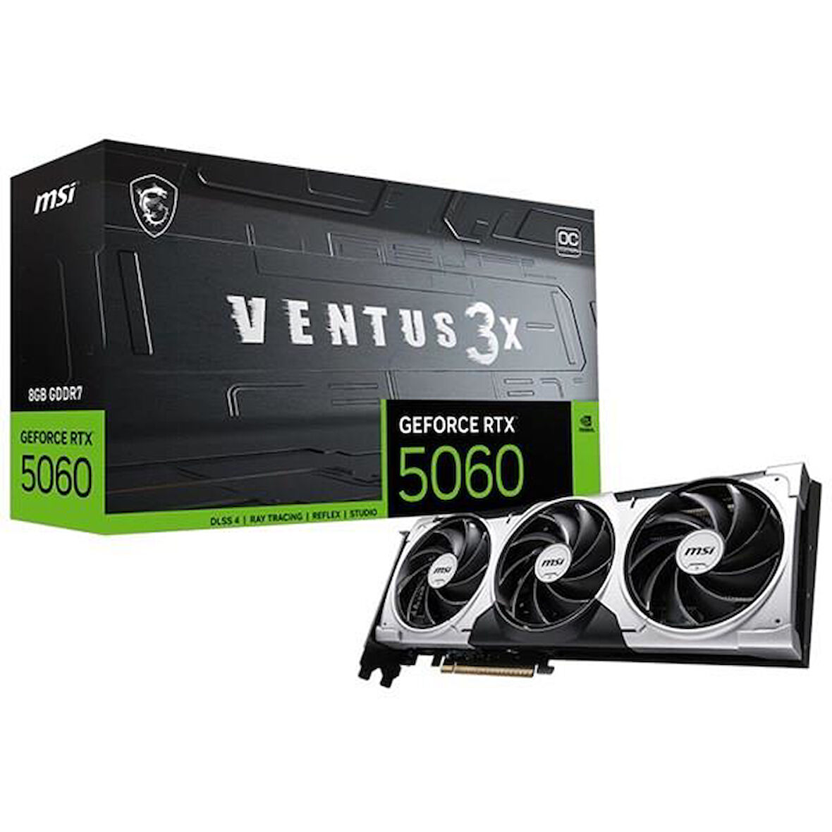 MSI 8GB RTX5060 VENTUS 3X OC GDDR7 128bit HDMI-DP PCIE 5.0