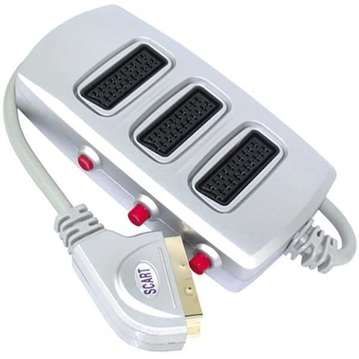 Scart Dağıtıcı 3 lü Silver Butonlu