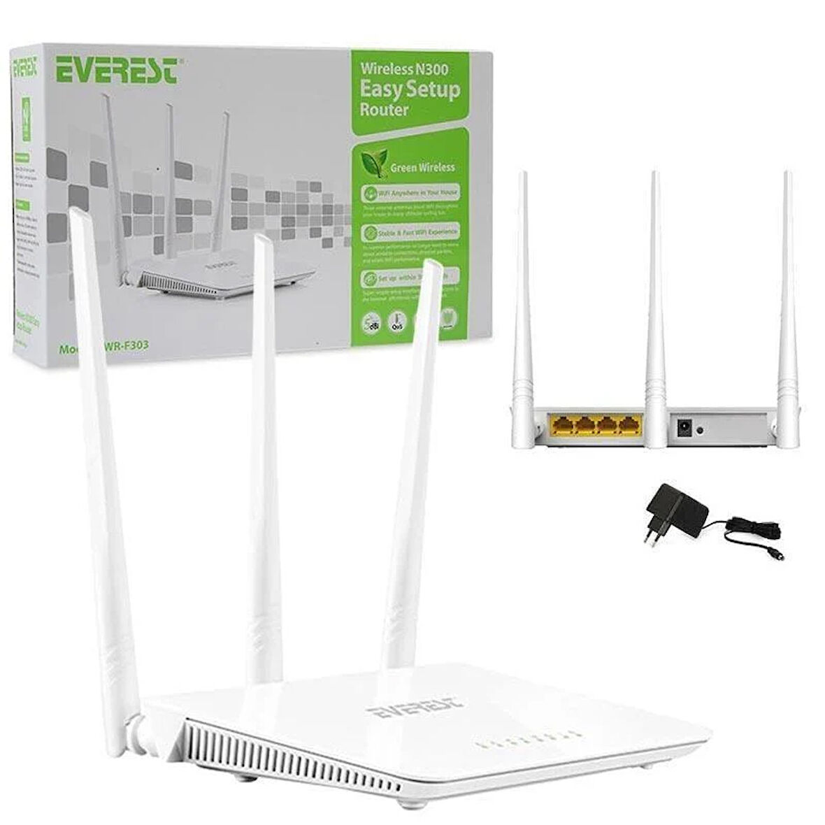 Everest EWR-F303 2.4 Ghz 300 Mbps 4 Port Kablosuz Router