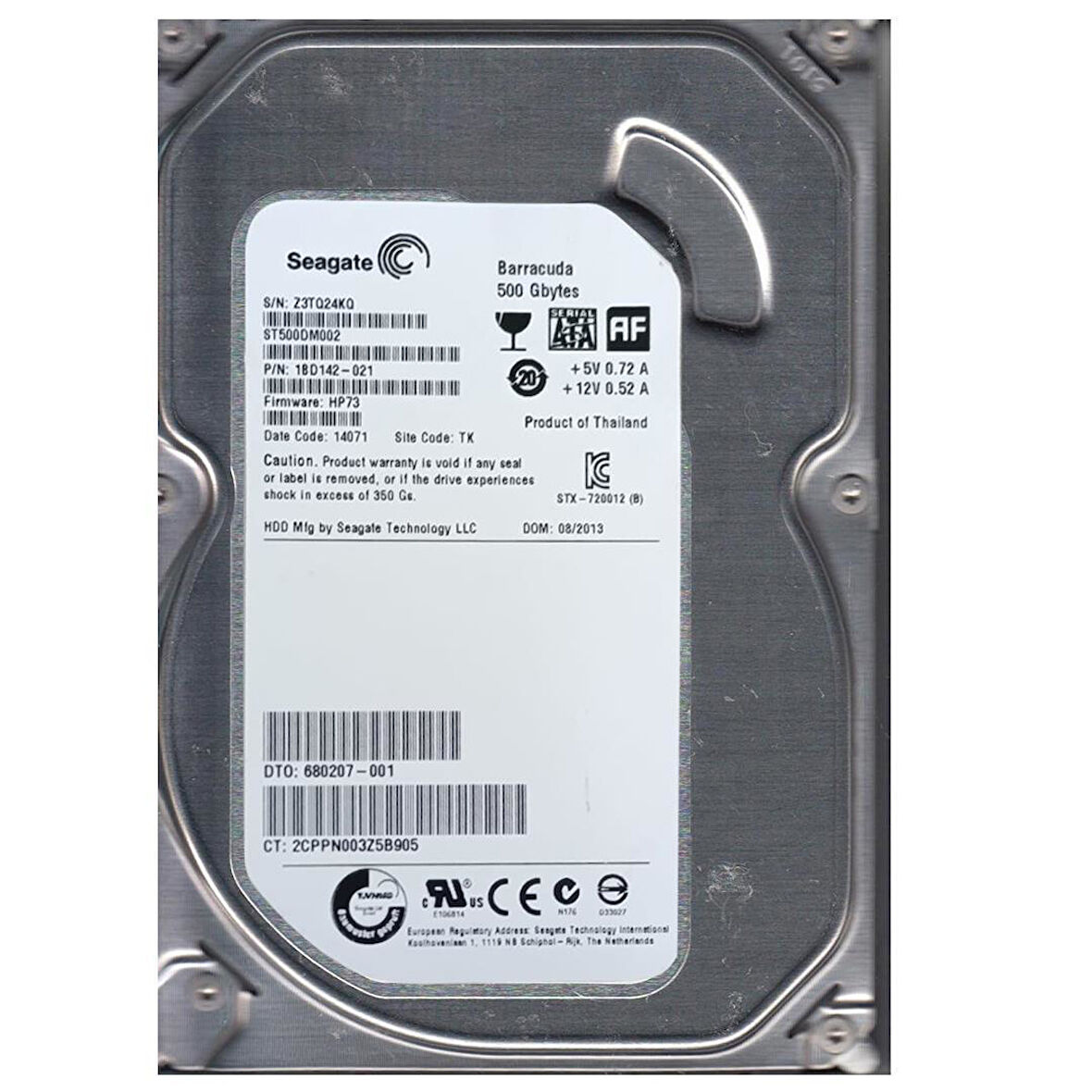 Seagate ST500DM002 ST 500 Gb Sata Harddisk Refresh