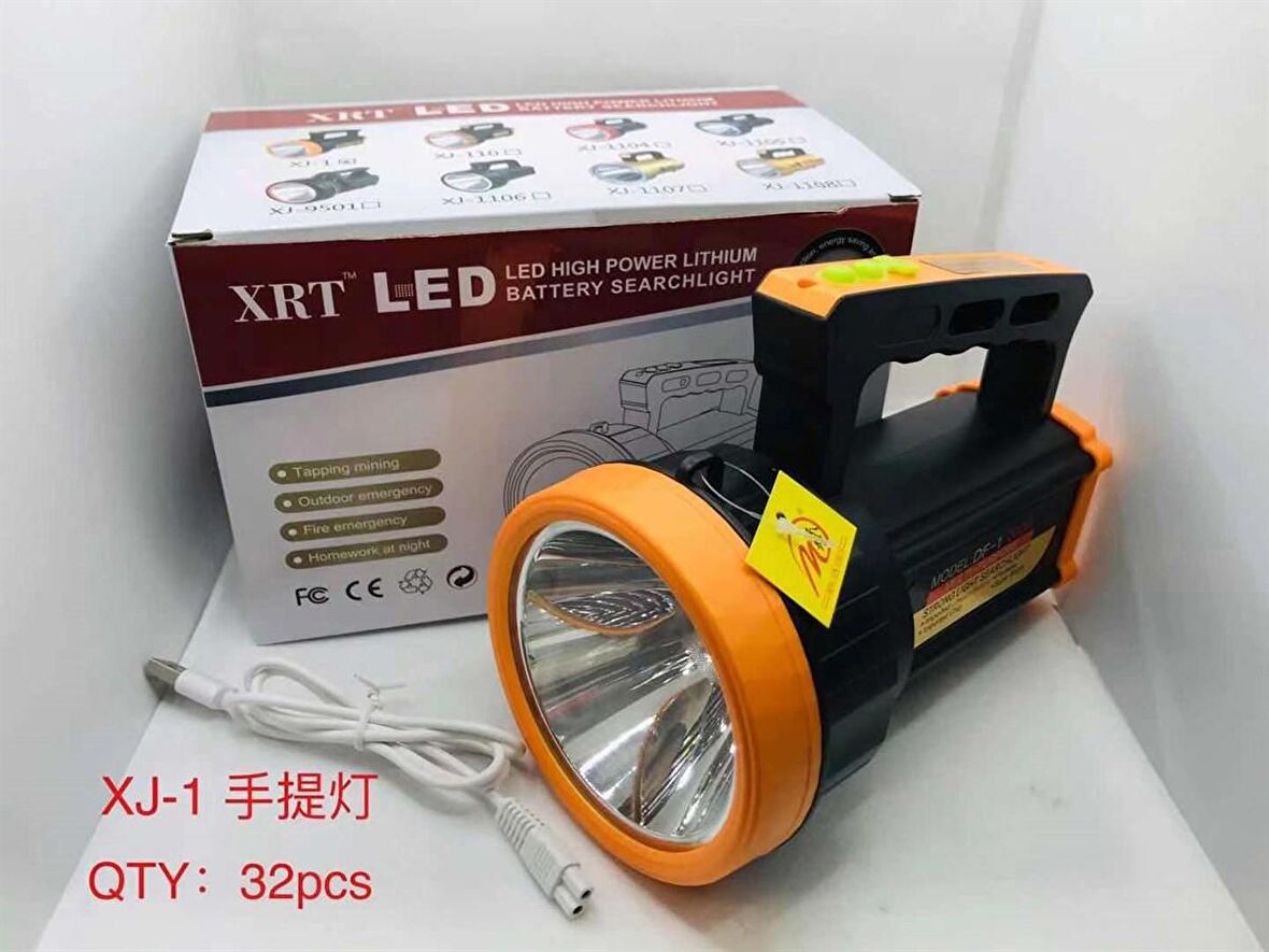 POWERMASTER XJ-1 ŞARJLI LEDLİ 3 KADEMELİ EL FENERİ
