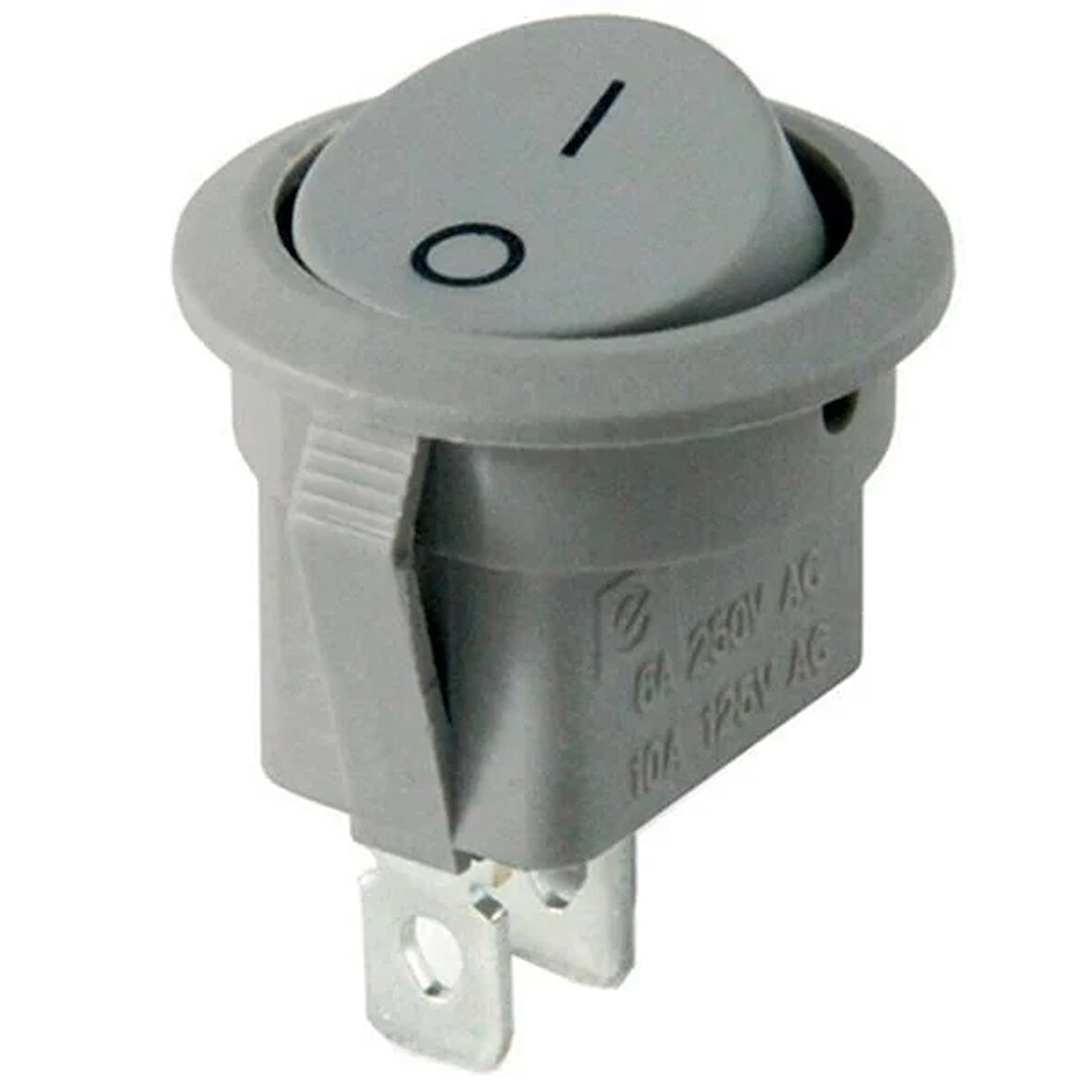 IC-133B Gri 2 Pinli Işıksız Yuvarlak Açma-Kapama Anahtarı