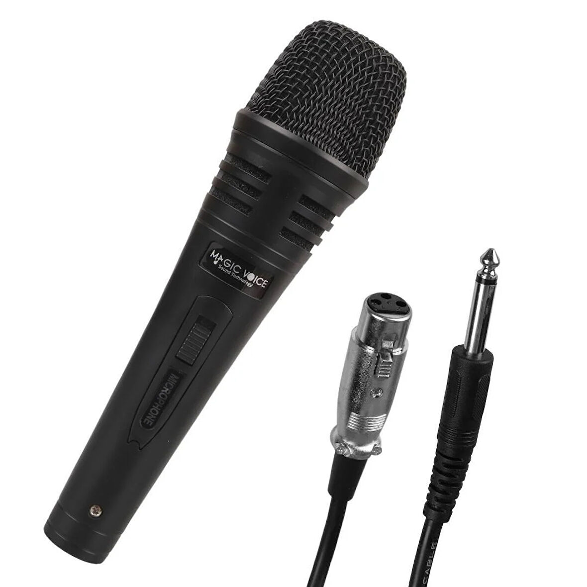 MagicVoice MV-1310 Dinamik Profesyonel Kablolu EL Mikrofonu XLR Girişli Alüminyum (5 Metre Kablolu)
