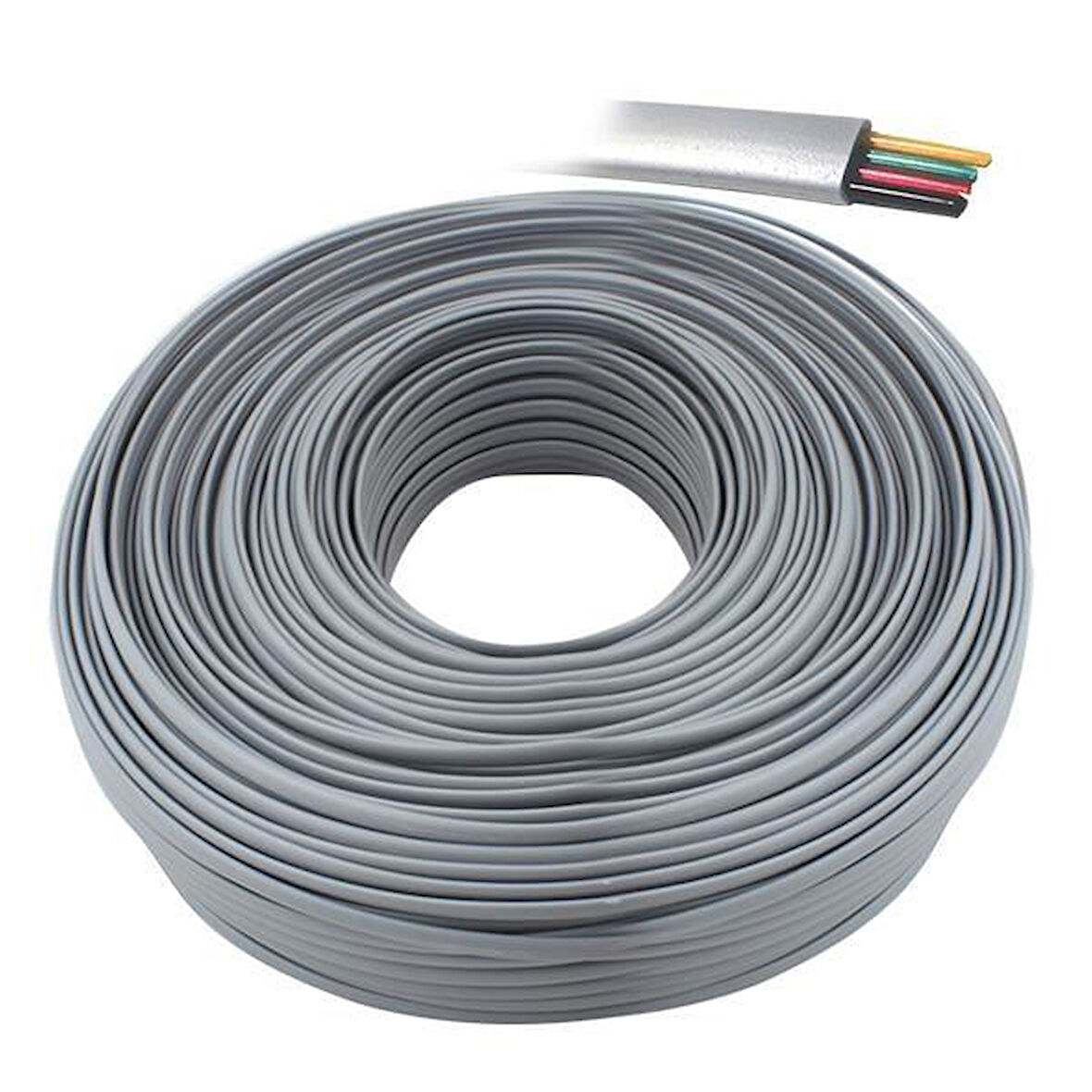 Artar 4'lü Flat Köken 100 Metre Telefon Kablosu