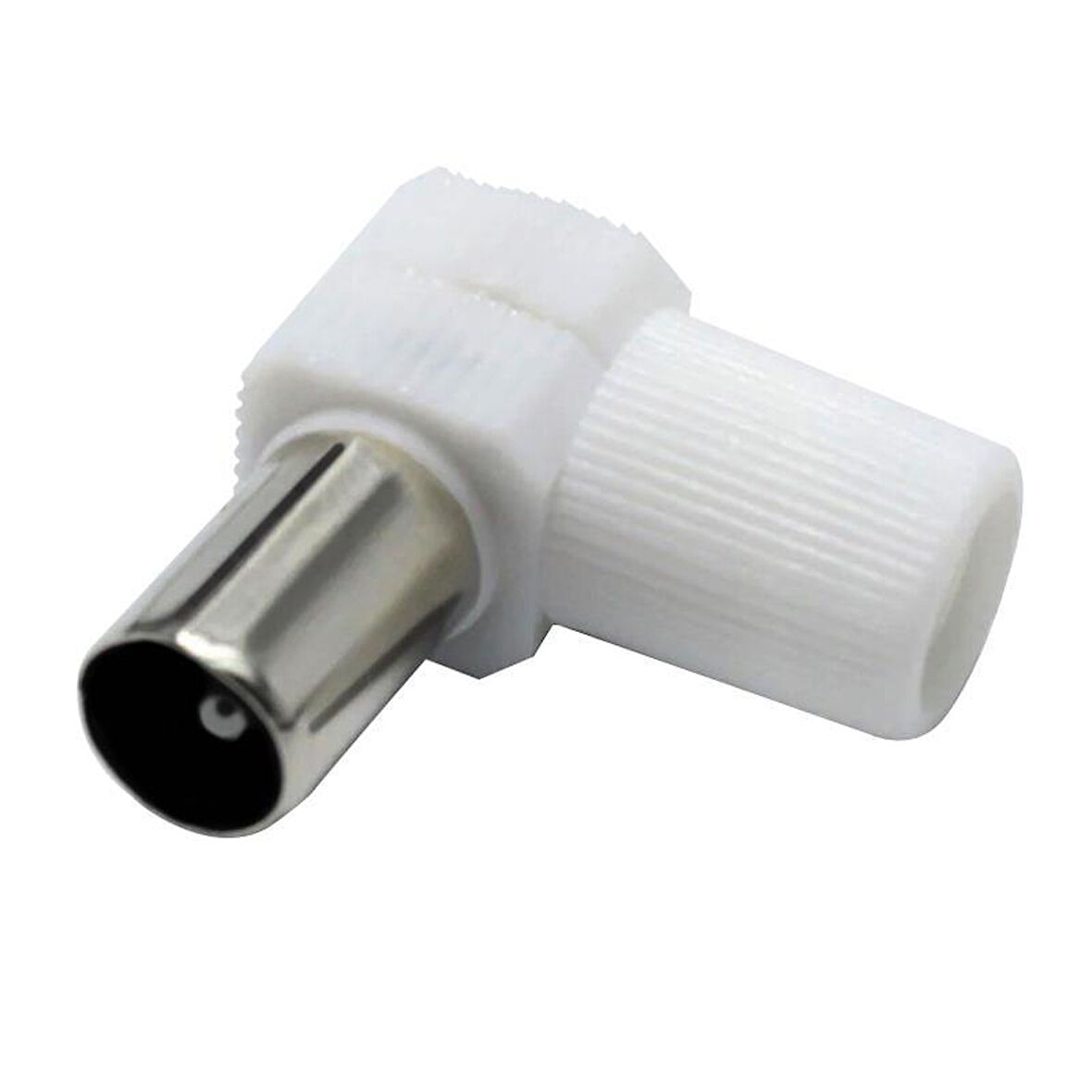 60 Ohm L Erkek Beyaz Anten Fişi