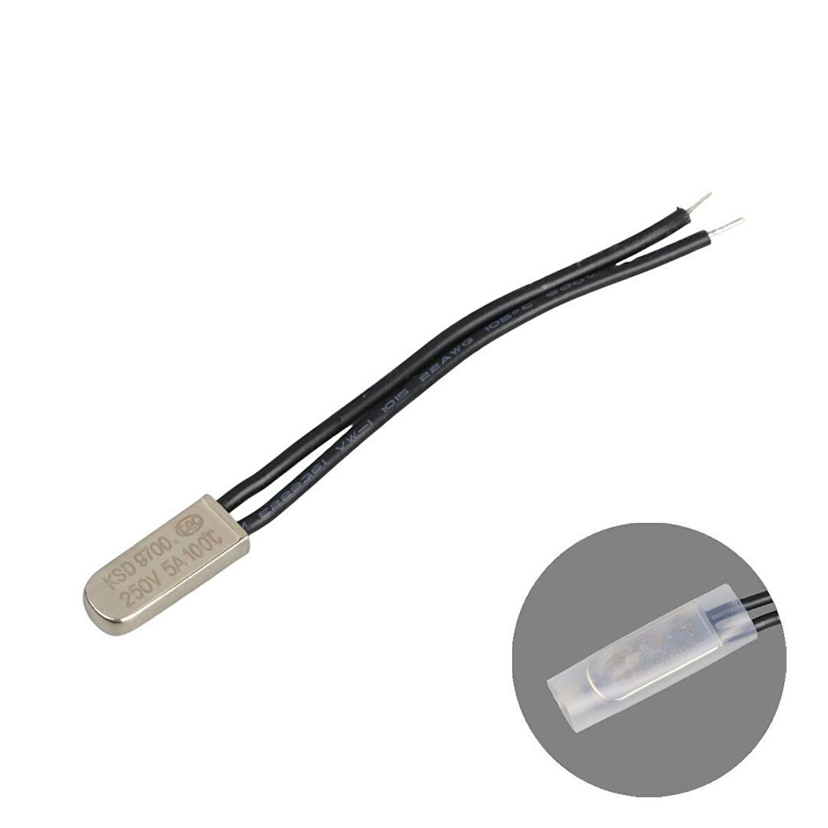 100 C Termik Fuse Kablolu Metal 5A (IC-270)