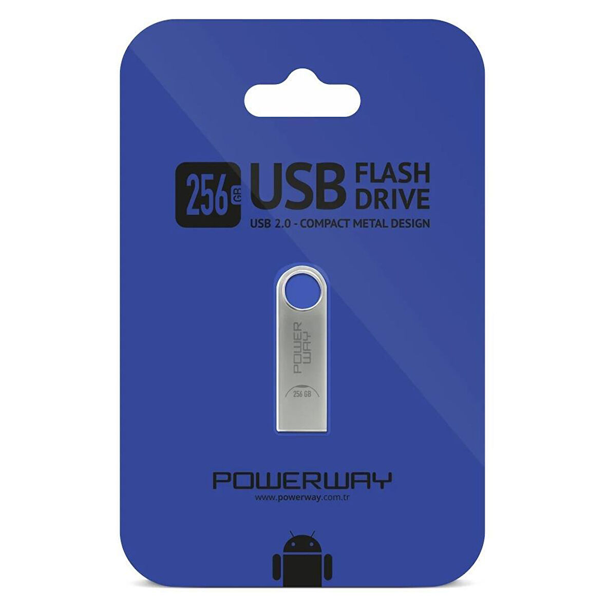 Powerway 256GB Metal Flash Bellek 2.0 USB Bellek