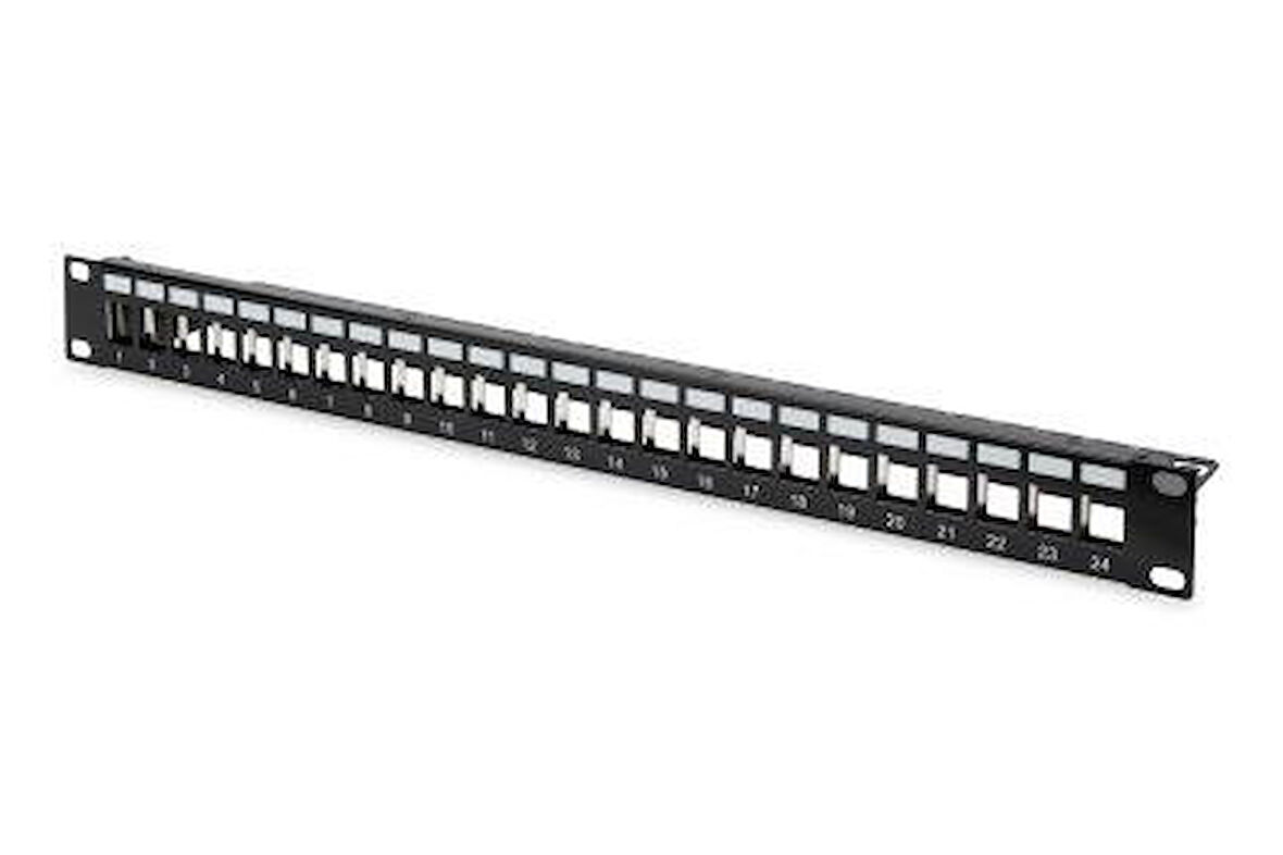 Digitus DN-91411 24'lü 1U siyah boş patch panel