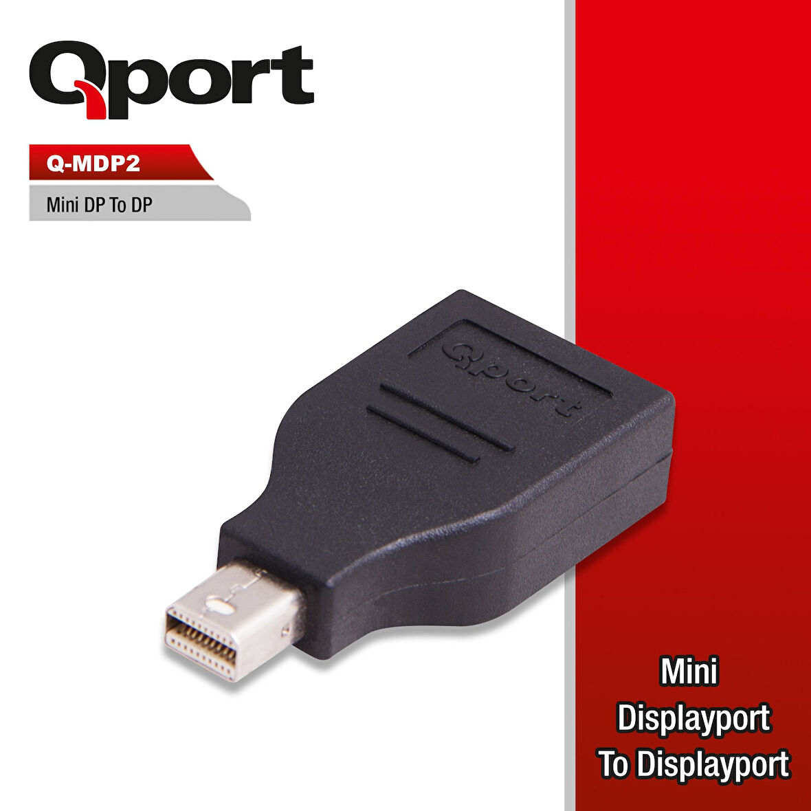 Qport Q-MDP2 Mini DP(E)= DP(D) çevirici