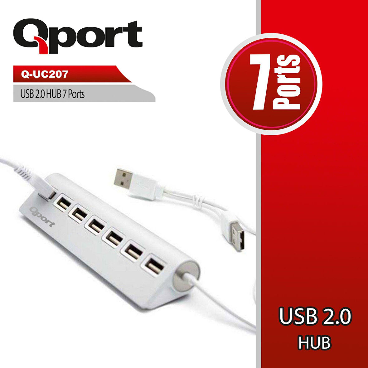 Qport Q-UC207 7'li USB2.0 çoklayıcı