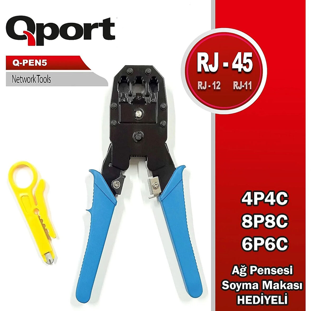 QPORT Q-PEN5 RJ45/RJ11 SIKMA PENSESİ
