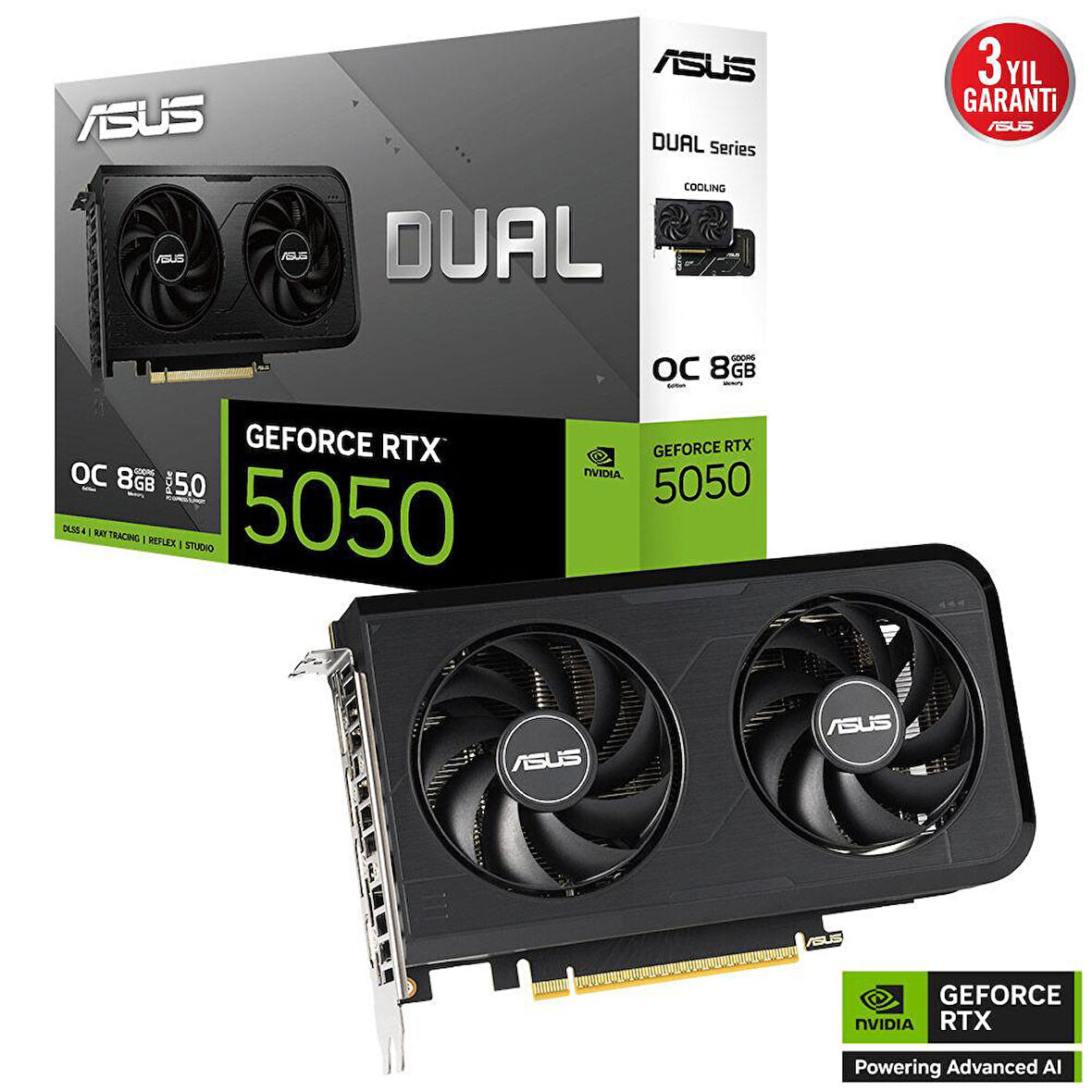 ASUS DUAL-RTX5050-O8G RTX5050 8GB DDR7 128Bit 3xDP/1xHDMI