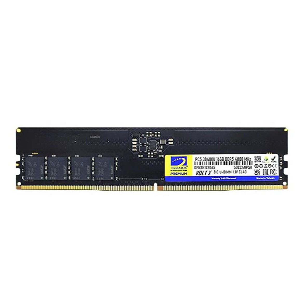 TWINMOS 16GB 4800MHz DDR5 PC RAM TMD516GB4800U40