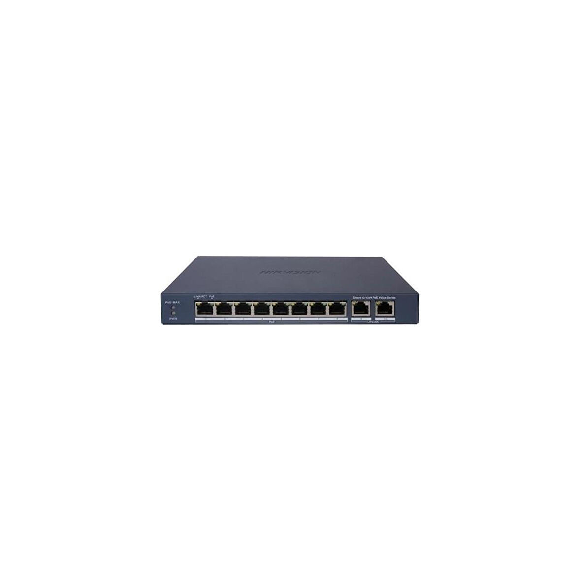 HIKVISION DS-3E1310P-EI/M 8 PORT 10/100 8 PORT POE+ 2 PORT UPLINK 60W YONETILEMEZ SWITCH