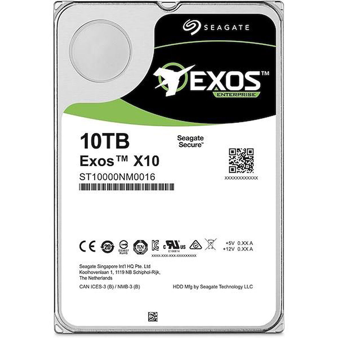 SEAGATE 3.5" 10TB EXOS ST10000NM0016 7200 RPM 256MB SATA-3 NAS ve Güvenlik Diski