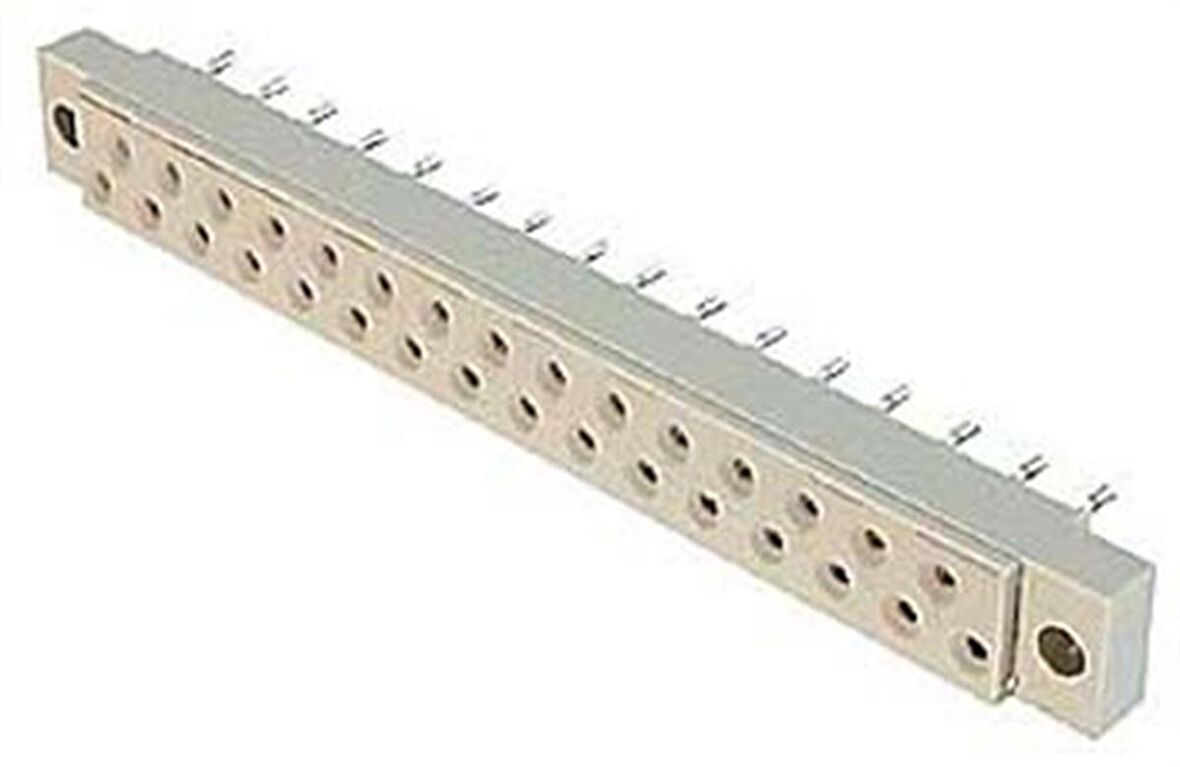 DIN 41617 Connector DIN/VG 200, Female, 13-Poles, Solder Tags Silver Plated