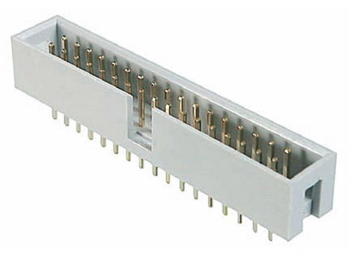 PCB Konnektör 14 Pin Erkek Kilitsiz Düz, Header, 14 contacts, straight, pitch 2.54mm x 2.54mm 