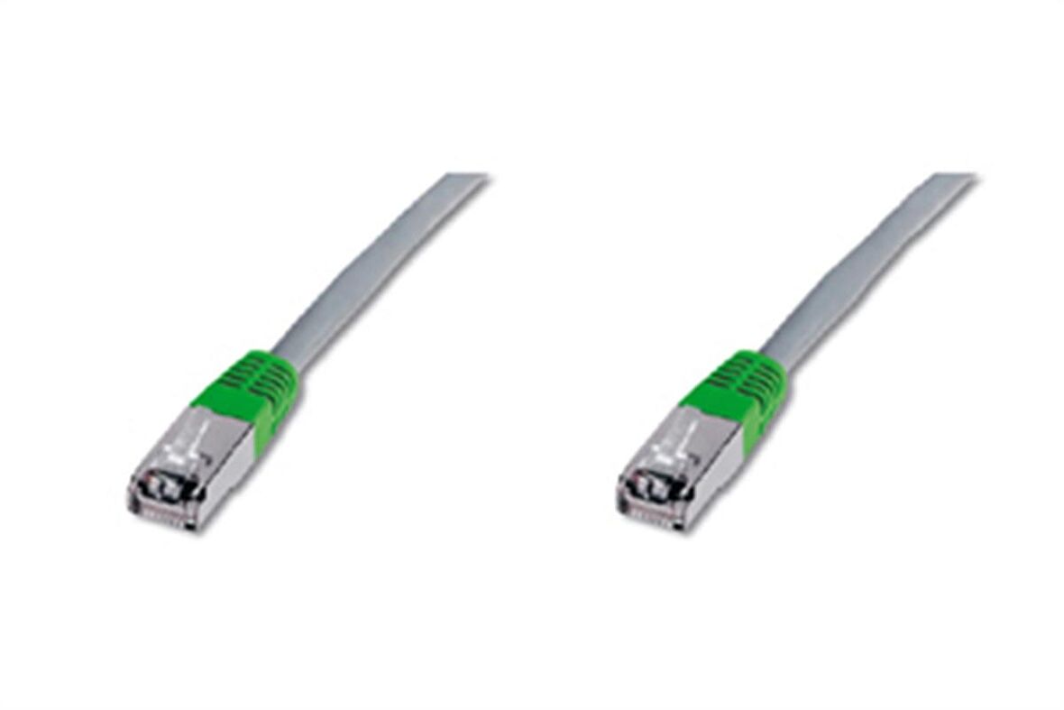 Digitus Cat. 5E F-UTP Patch Kablo, Cross, 10 metre, AWG 26, Gri Renk