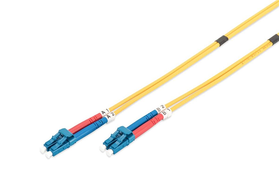 Digitus LC-LC Fiber Optik Patch Kablo, 2 metre, Singlemode, Duplex, 09/125   