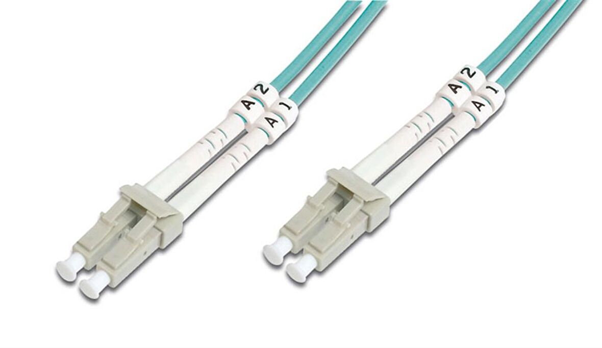 Digitus LC-LC Fiber Optik Patch Kablo, 5 metre, Multimode, Duplex, 50/125, OM3
