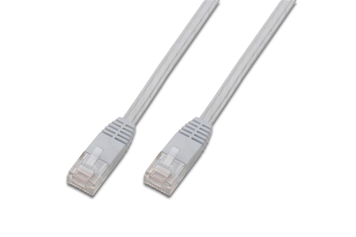 Digitus Yassı Patch Kablo, UTP, CAT. 5E, 7.5 metre, AWG 30/7, Beyaz Renk, RAL9003