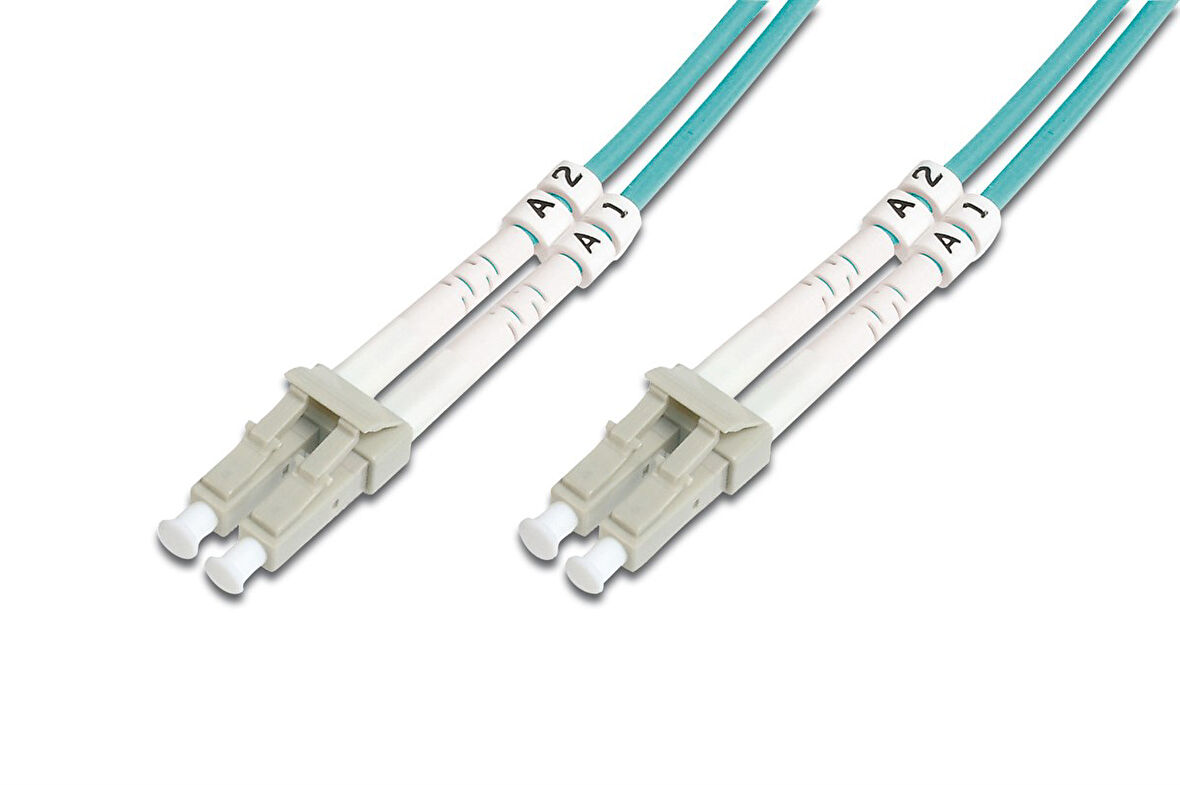 Digitus LC-LC Fiber Optik Patch Kablo, 1 metre, Multimode, Duplex, 50/125, OM3