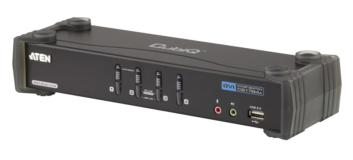 4 Port USB DVI Dual Link KVMP™(Keyboard/Video Monitor/Mouse) Periferi (Çevre Cihazlarla (USB) Bağlantı Kurabilir) Switch, 3D desteği