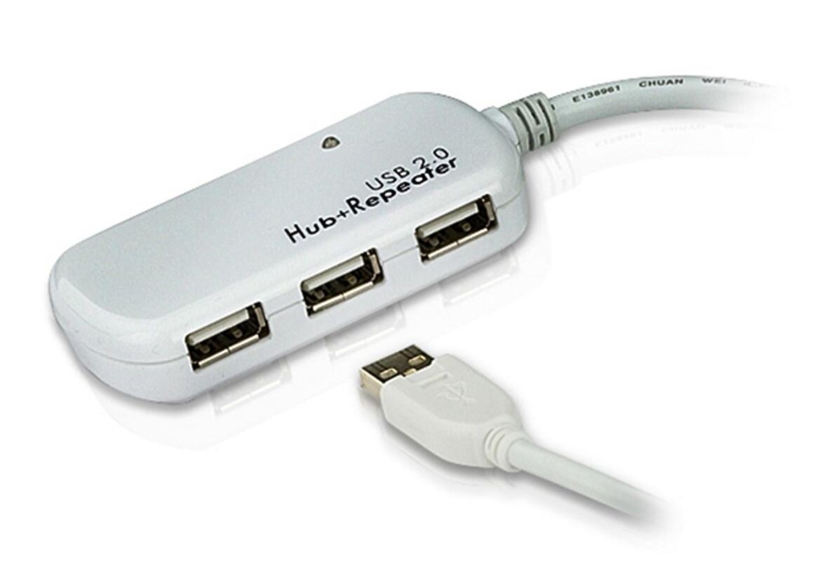 4 Port USB 2.0 Sinyali Aktif Uzatıcı Hub&#039;ı, 12 metre (Zincirleme bağlantı ile maksimum 60 metre)
12M 4-port USB 2.0 Extender (Daisy-chaining up to 60m)