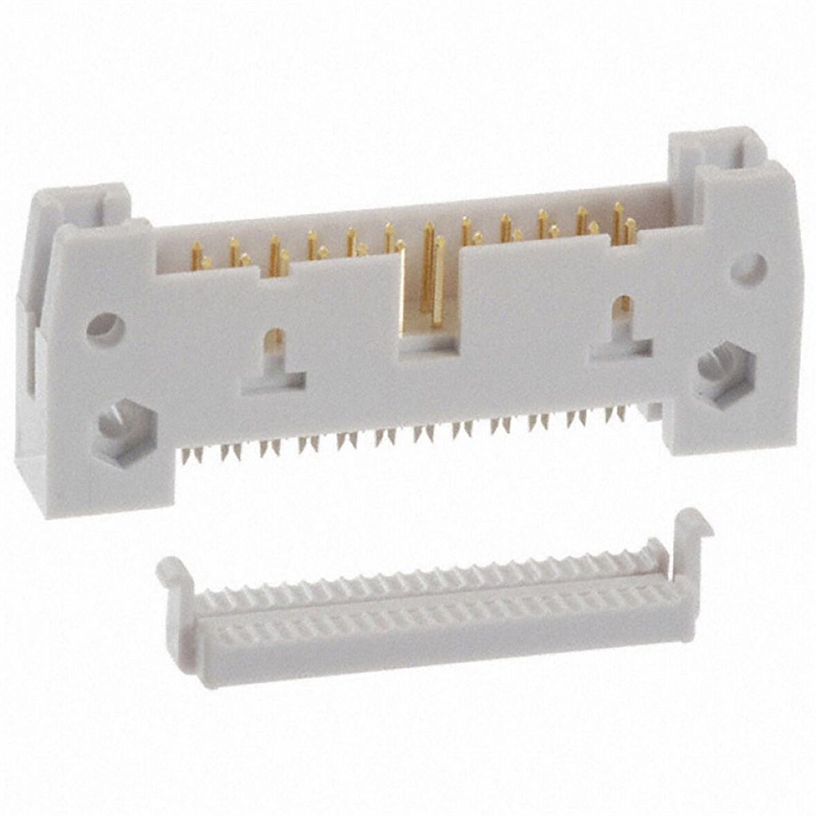 PCB Konnektör, 14 Pin Erkek, 
Altın Kaplama, Uzun Kilitli