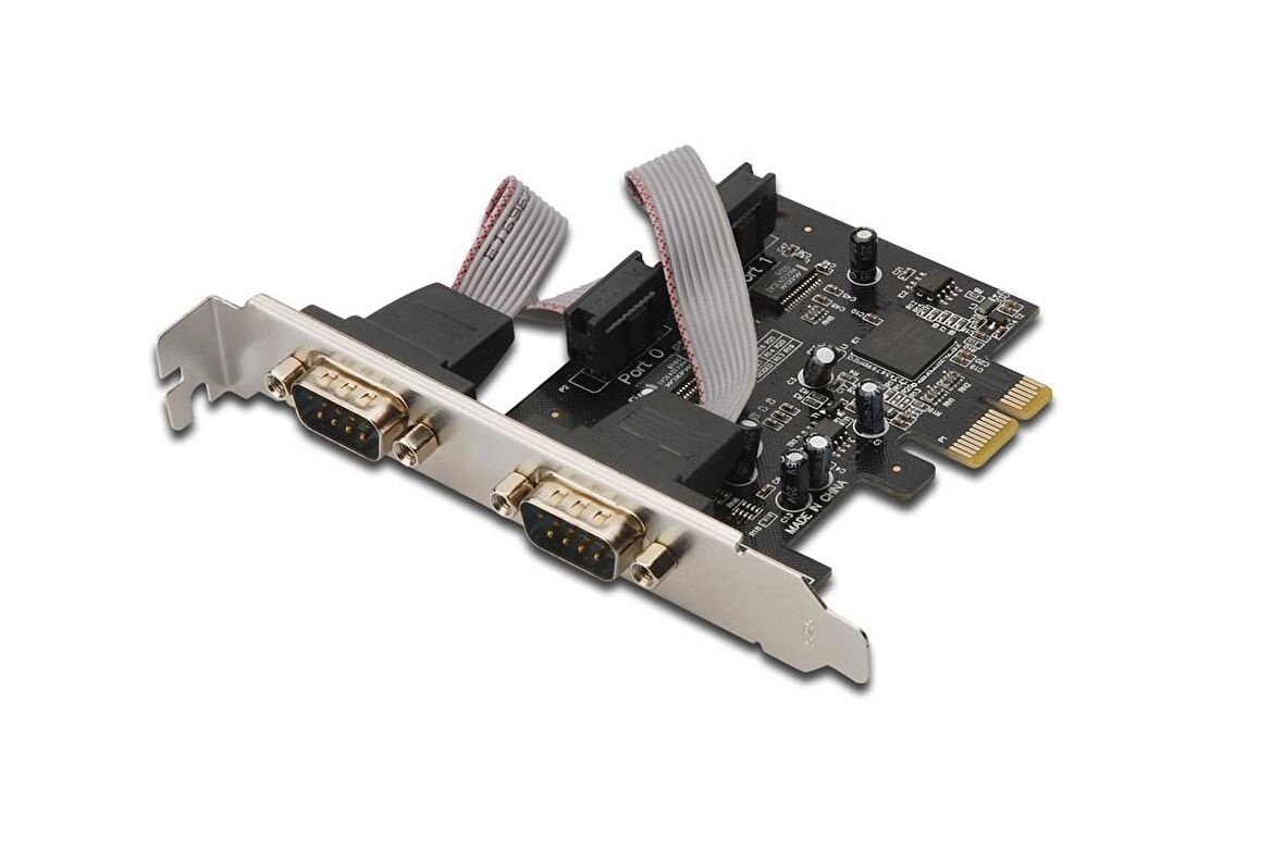 Digitus 2 Port Seri PCI Express Kartı, 2 x Seri (DB9 erkek), ASIX99100 chipset&#039;li, Low Profile braket&#039;li
Digitus Serial I/O RS232 PCIexpress Add-On card 2-port, incl. low profile, chipset: ASIX99100