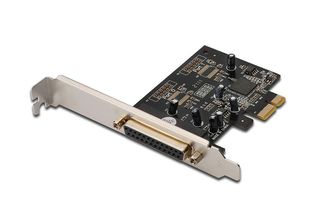 Digitus 1 Port Paralel PCI Express Kart, 1 x Paralel (DB25 dişi), MCS9901 chipset&#039;li, Low Profile braket&#039;li