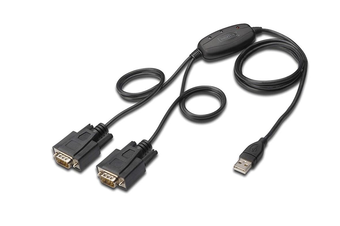 Digitus USB 2.0  2 x RS232 (Seri) Çevirici Kablosu, 1.5 metre