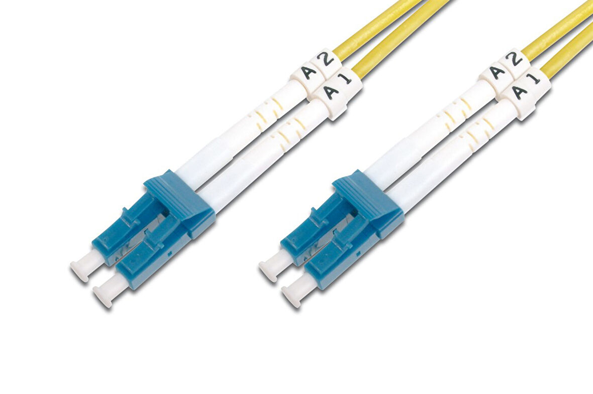 Digitus LC-LC Fiber Optik Patch Kablo, 1 metre, Singlemode, Duplex, 09/125 