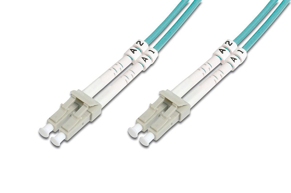 Beek LC-LC Fiber Optik Patch Kablo, Multimode OM 3 50/125 Duplex, 3.0mm, LSZH, 1 metre